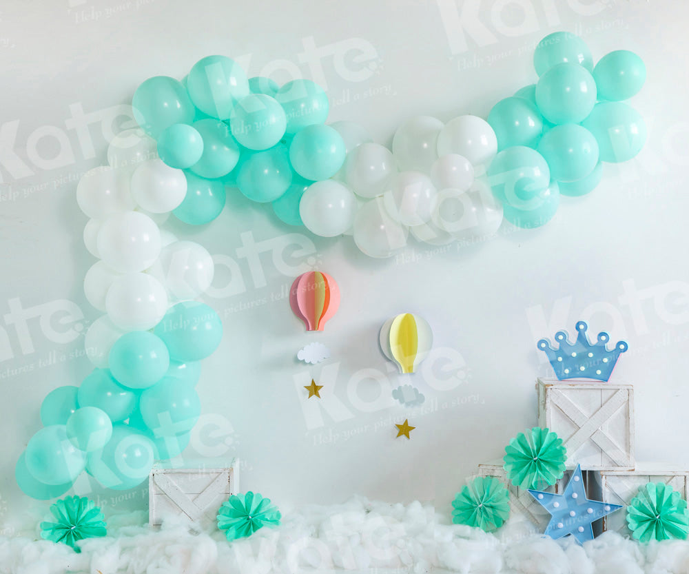 Kate Balloon Cake Smash Backdrop Designed by Emetselch - Kate Backdrop AU