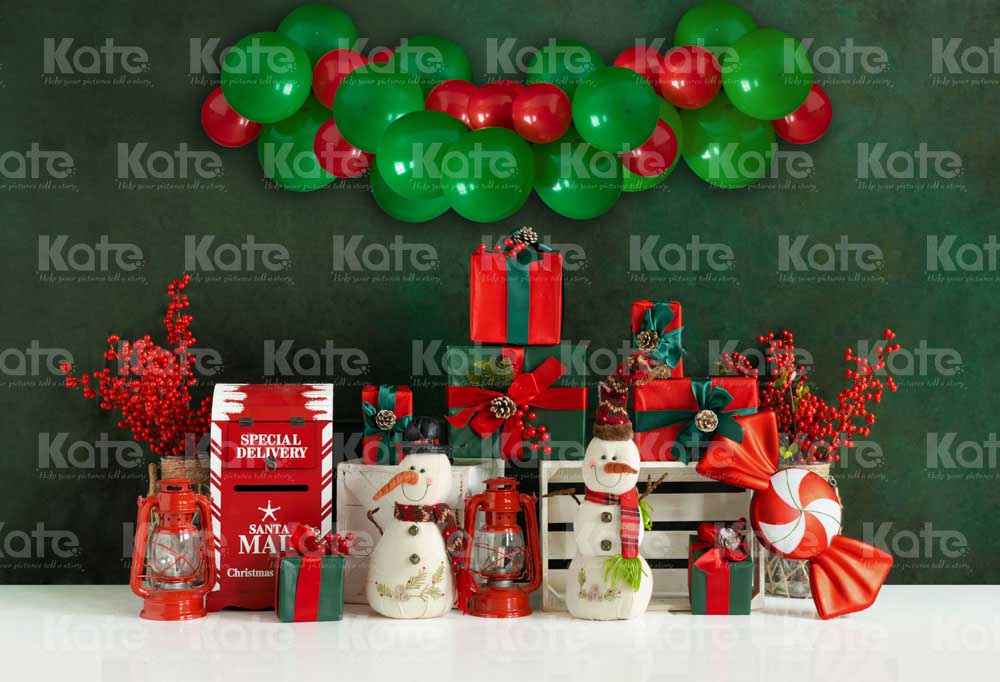 Kate Balloon Green Wall Backdrop Christmas Designed by Emetselch - Kate Backdrop AU