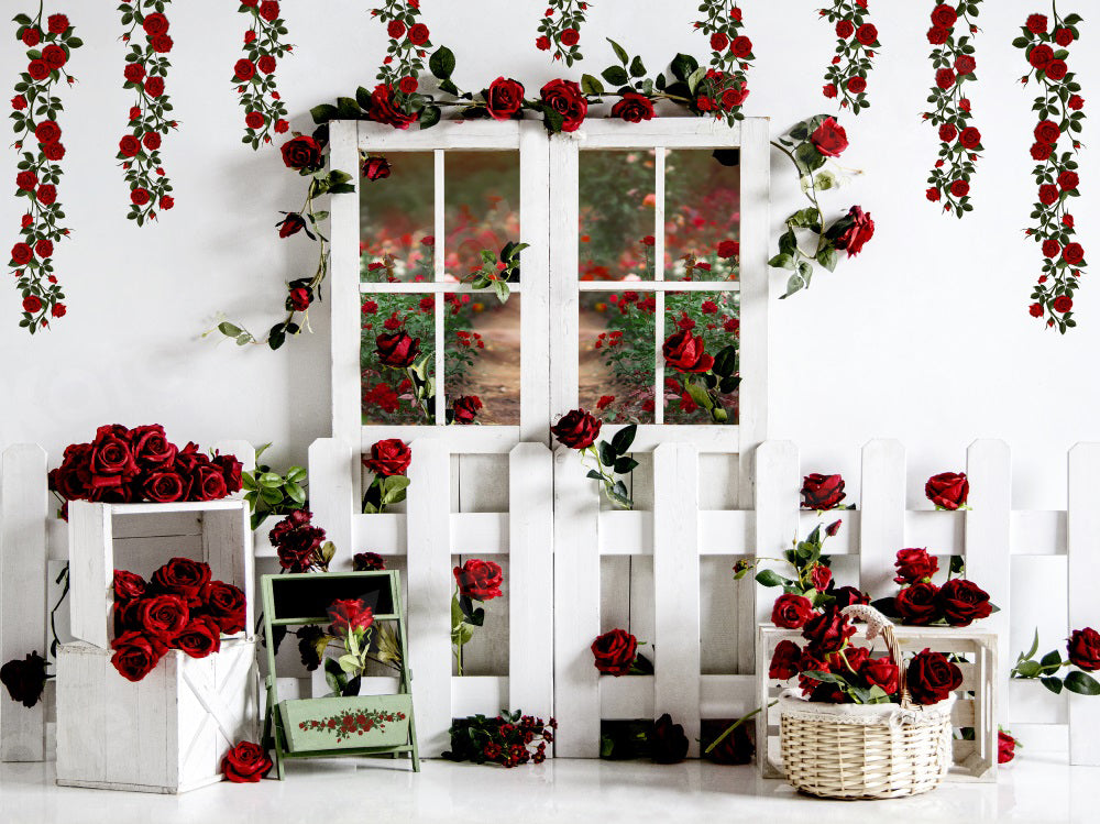 Kate Rose Manor Backdrop White Door Spring for Photography - Kate Backdrop AU