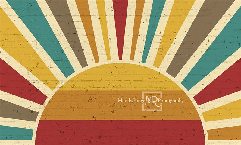 Kate Retro Sunshine Wall Backdrop Designed by Mandy Ringe Photography - Kate Backdrop AU