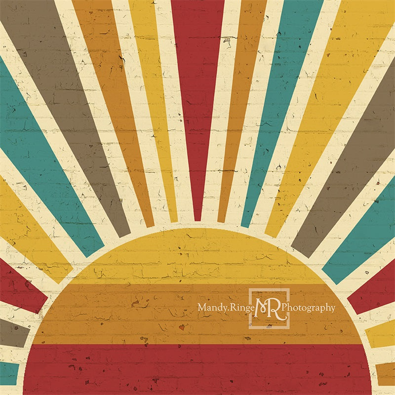 Kate Retro Sunshine Wall Backdrop Designed by Mandy Ringe Photography - Kate Backdrop AU