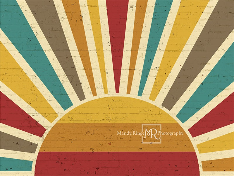 Kate Retro Sunshine Wall Backdrop Designed by Mandy Ringe Photography - Kate Backdrop AU