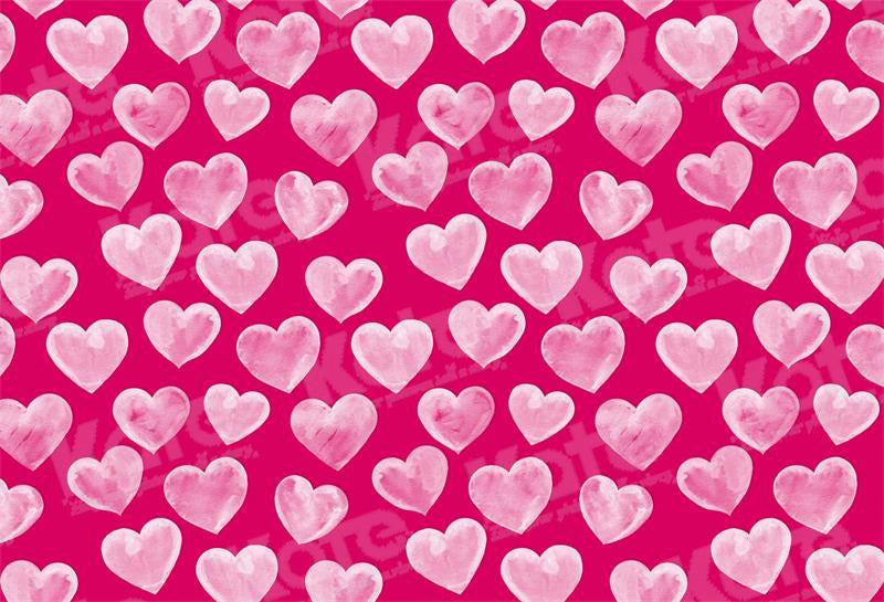 Kate Valentine's Day Pink Love Repeat Backdrop for Photography - Kate Backdrop AU