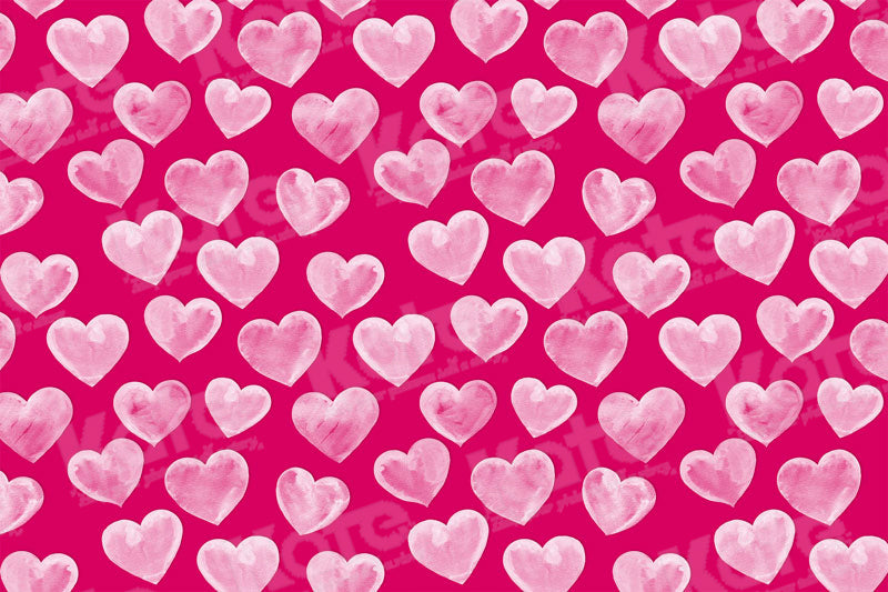 Kate Valentine's Day Pink Love Repeat Backdrop for Photography - Kate Backdrop AU