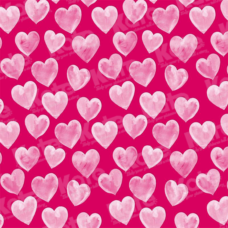 Kate Valentine's Day Pink Love Repeat Backdrop for Photography - Kate Backdrop AU