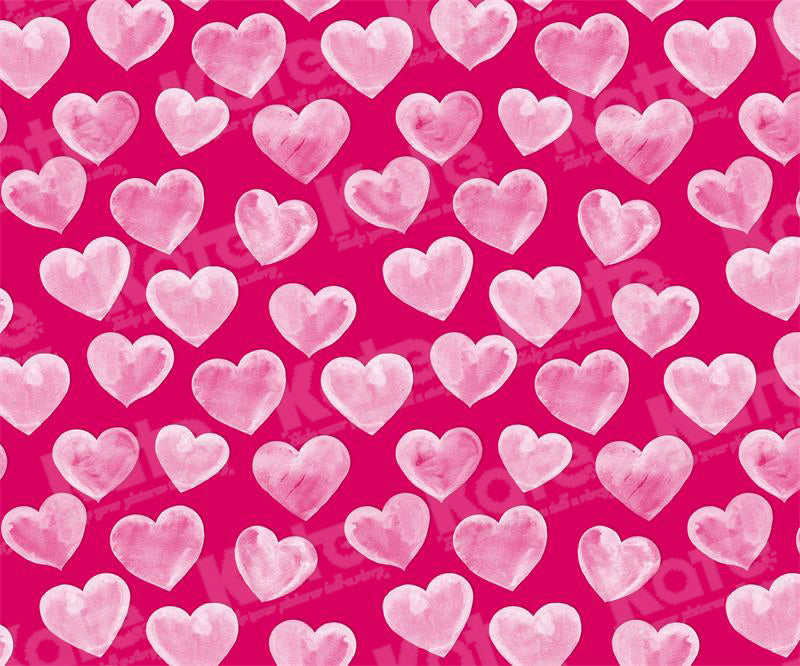 Kate Valentine's Day Pink Love Repeat Backdrop for Photography - Kate Backdrop AU