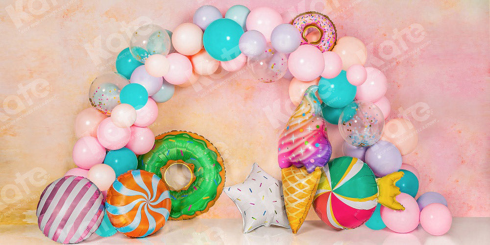 Kate Birthday Party Backdrop Balloon Candy Designed by Emetselch - Kate Backdrop AU