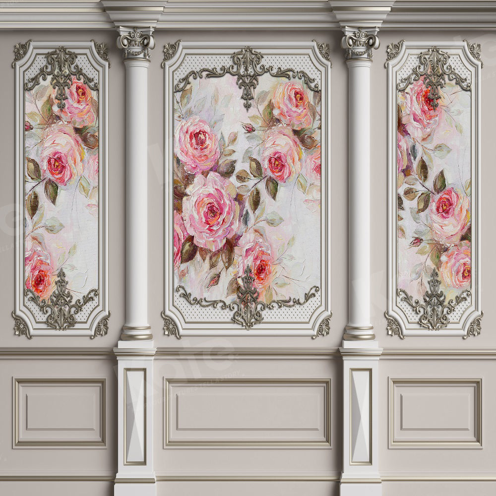 Kate White Vintage Floral Wall Backdrop for Photography - Kate Backdrop AU