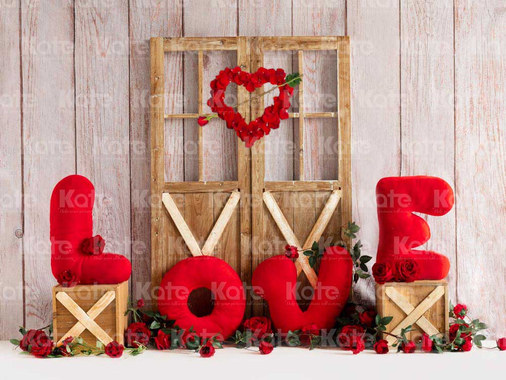 Kate Valentine's Day Love Retro Door Backdrop Designed by Emetselch - Kate Backdrop AU