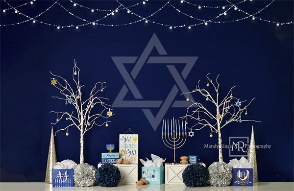 Kate Hanukkah Celebration Backdrop Designed by Mandy Ringe Photography - Kate Backdrop AU
