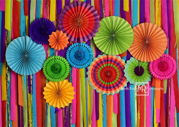 Kate Paper Fan Fiesta Backdrop Designed by Mandy Ringe Photography - Kate Backdrop AU