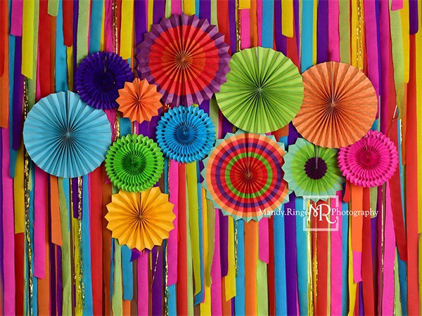 Kate Paper Fan Fiesta Backdrop Designed by Mandy Ringe Photography - Kate Backdrop AU