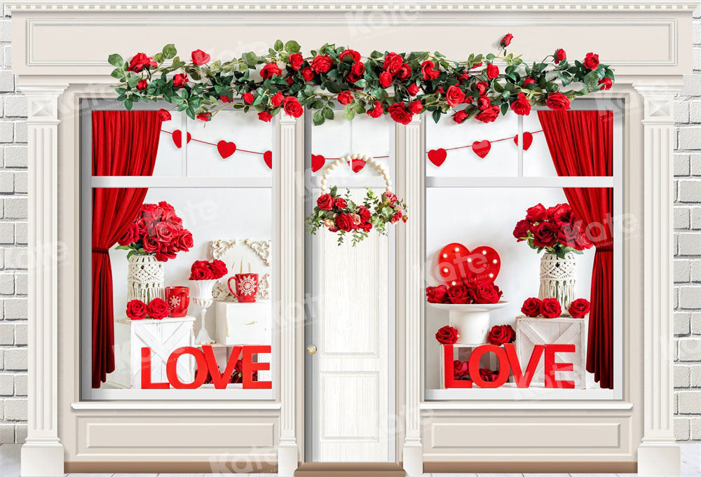Kate Valentine's Day Backdrop Rose Shop Designed by Chain Photography - Kate Backdrop AU
