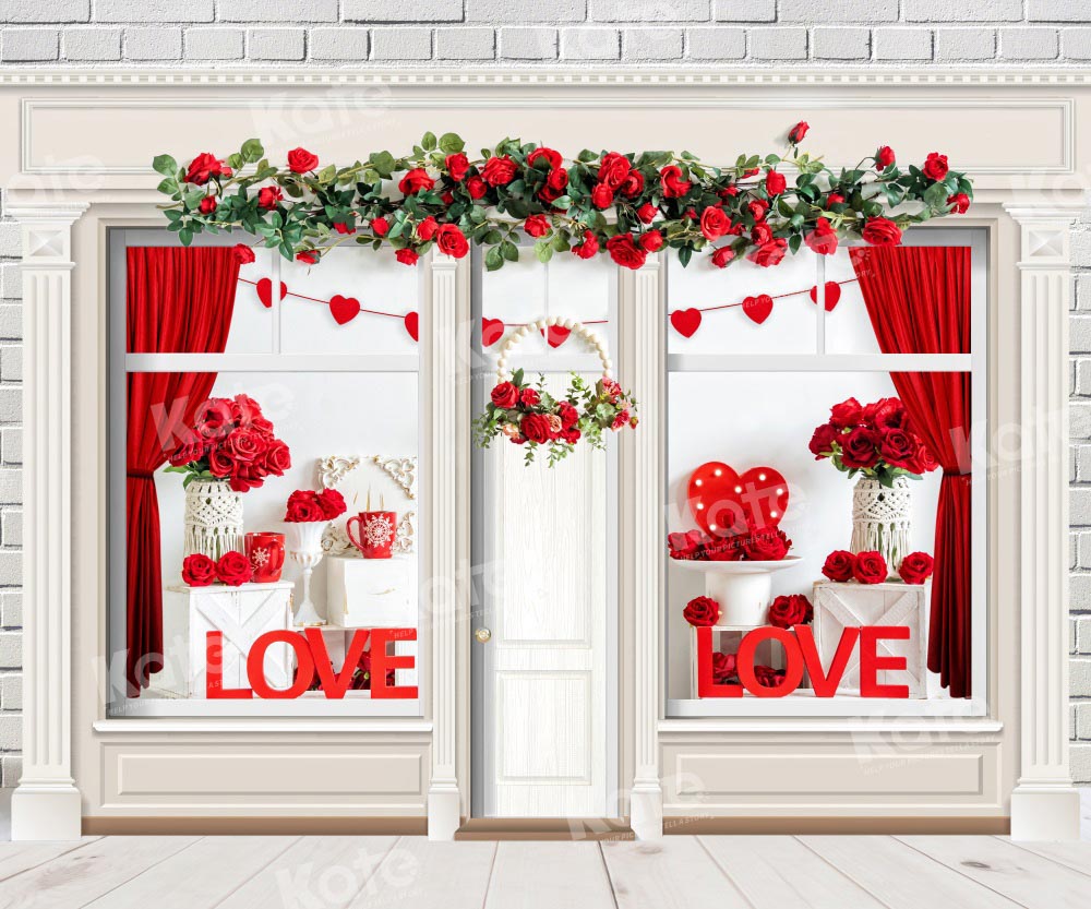 Kate Valentine's Day Backdrop Rose Shop Designed by Chain Photography - Kate Backdrop AU
