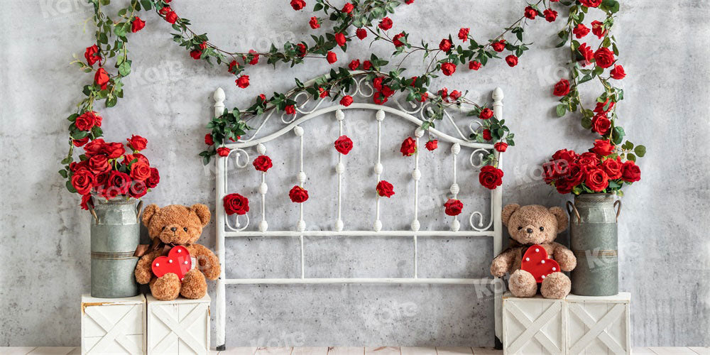 Kate Valentine Headboard Backdrop Rose Designed by Emetselch - Kate Backdrop AU