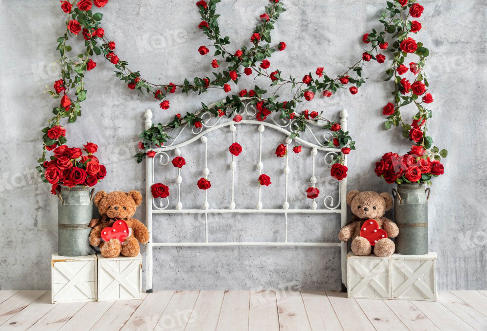 Kate Valentine Headboard Backdrop Rose Designed by Emetselch - Kate Backdrop AU