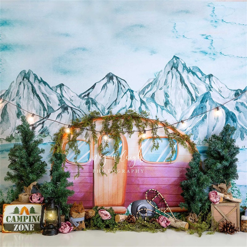 Kate Camper Girl Backdrop Designed by Megan Leigh Photography - Kate Backdrop AU