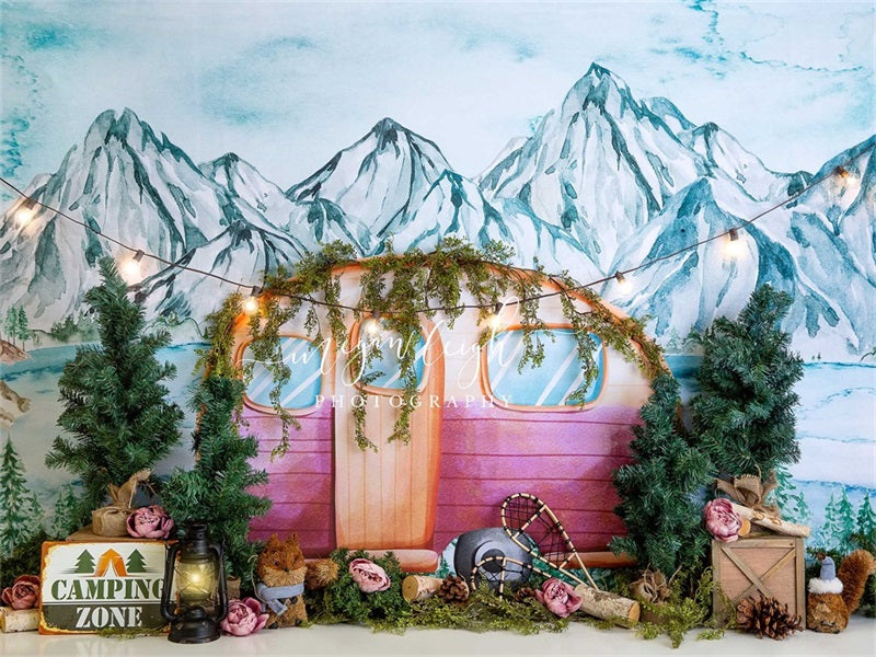 Kate Camper Girl Backdrop Designed by Megan Leigh Photography - Kate Backdrop AU