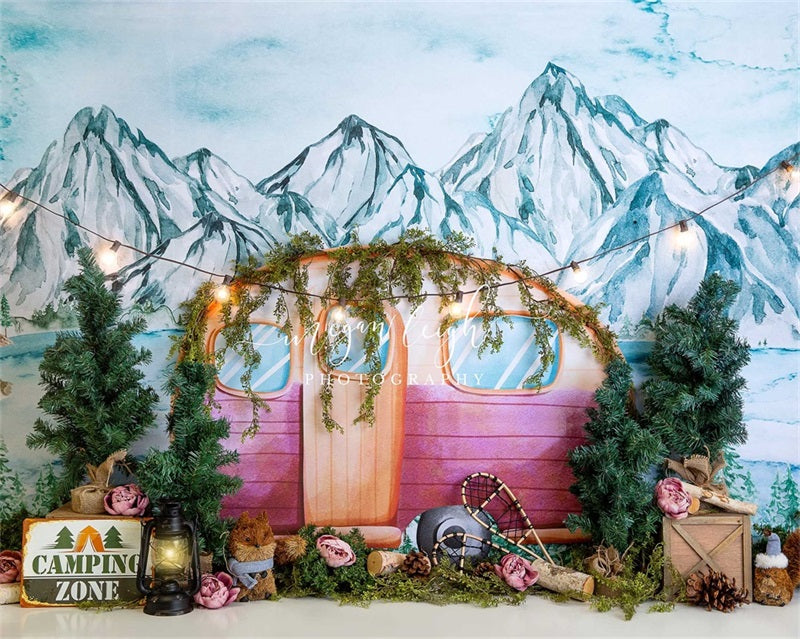 Kate Camper Girl Backdrop Designed by Megan Leigh Photography - Kate Backdrop AU