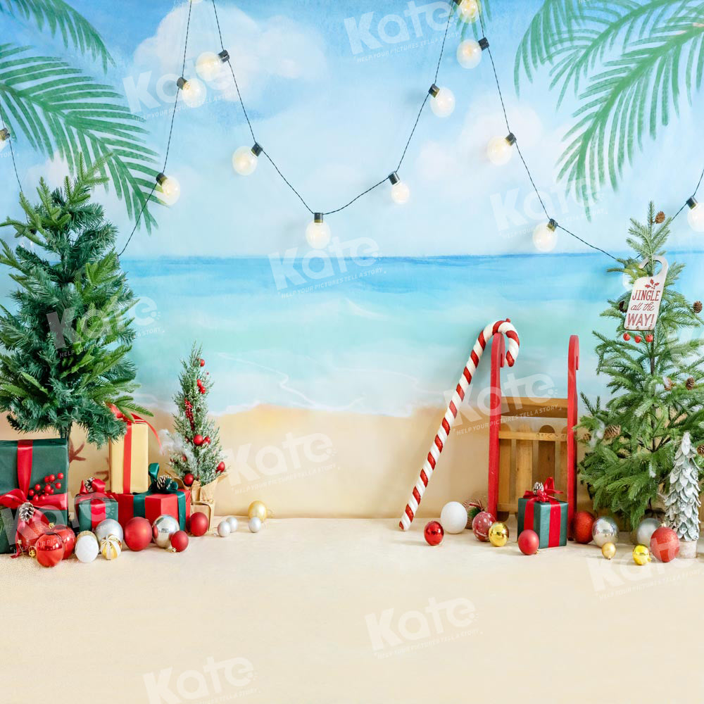 Kate Beach Christmas Backdrop Designed by Emetselch - Kate Backdrop AU
