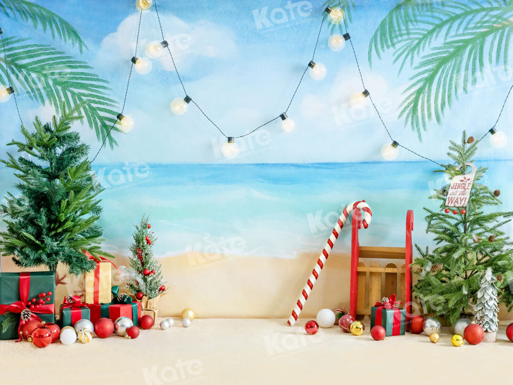 Kate Beach Christmas Backdrop Designed by Emetselch - Kate Backdrop AU