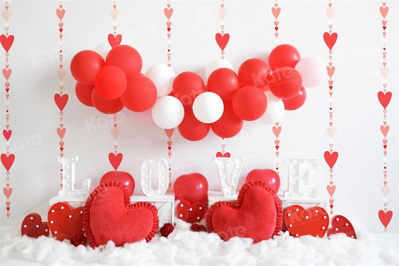 Kate Valentine's Day Balloons Backdrop Designed by Uta Mueller Photography - Kate Backdrop AU