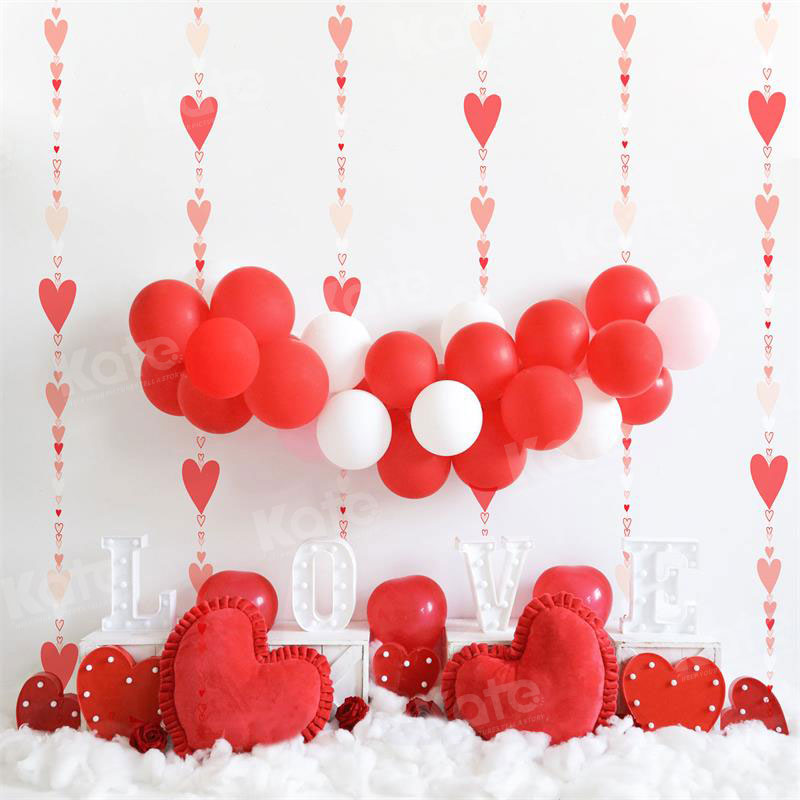 Kate Valentine's Day Balloons Backdrop Designed by Uta Mueller Photography - Kate Backdrop AU