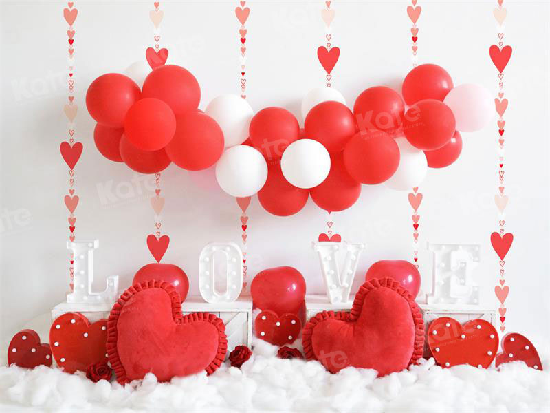Kate Valentine's Day Balloons Backdrop Designed by Uta Mueller Photography - Kate Backdrop AU