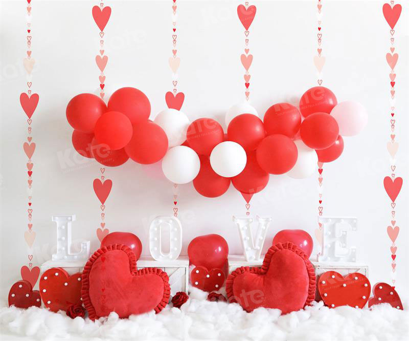 Kate Valentine's Day Balloons Backdrop Designed by Uta Mueller Photography - Kate Backdrop AU