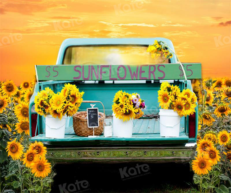 Kate Autumn Sunflower Backdrop Sales Cart Designed by Uta Mueller Photography - Kate Backdrop AU