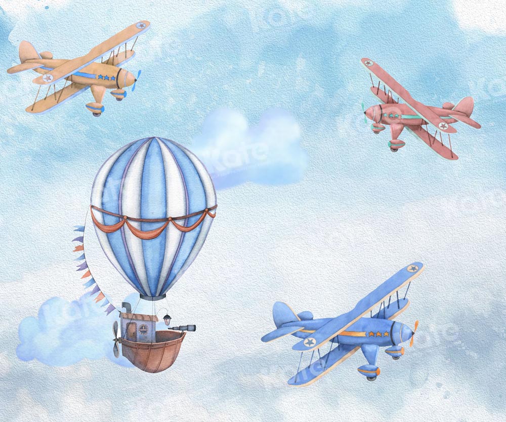 Kate Hot Air Balloon Backdrop Cake Smash Designed by Chain Photography - Kate Backdrop AU