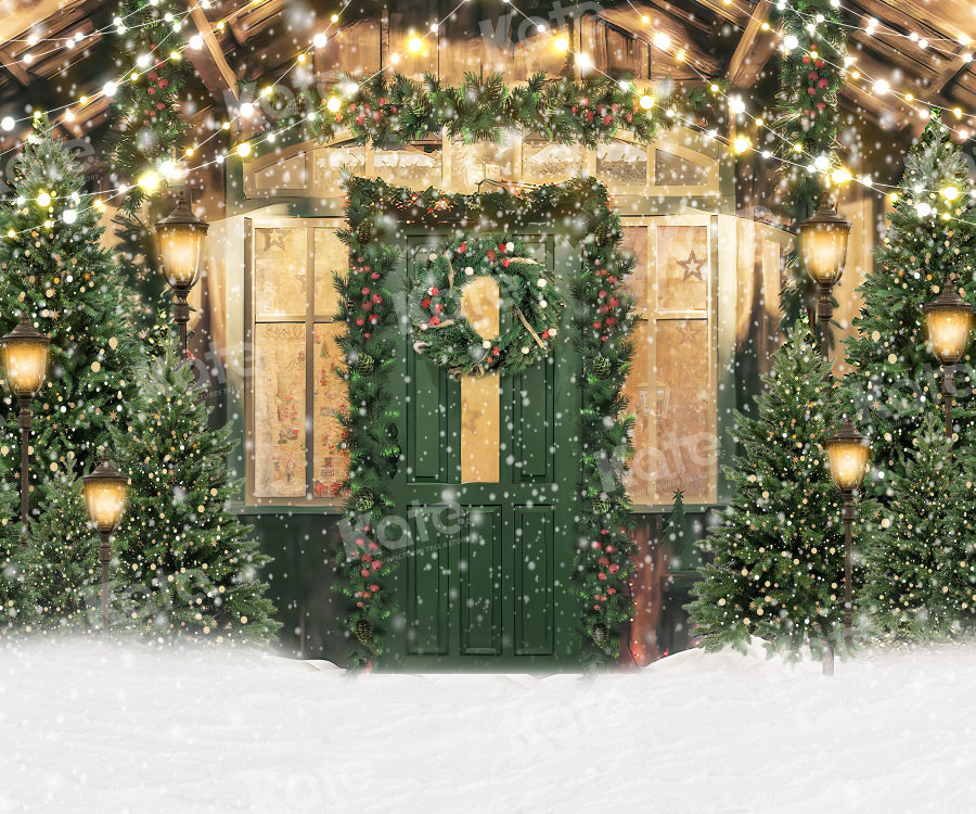 Kate Christmas Backdrop Outdoor Snow Scene for Photography - Kate Backdrop AU