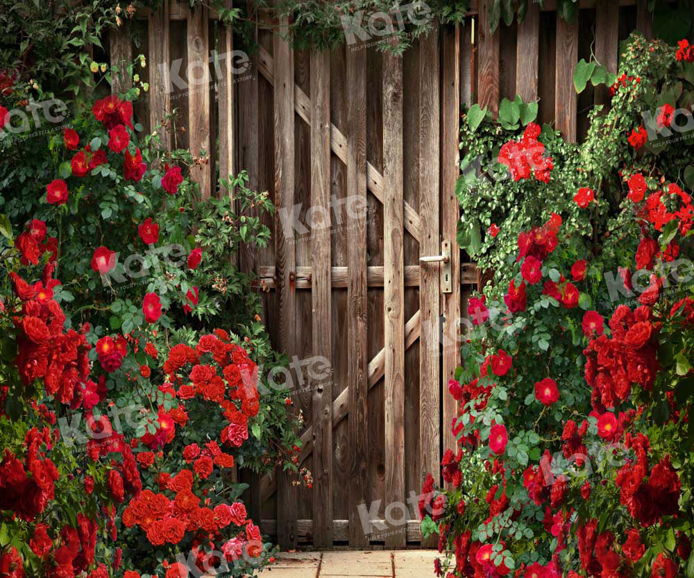 Kate Valentine's Day Backdrop Rose Garden Flower Designed by Chain Photography - Kate Backdrop AU