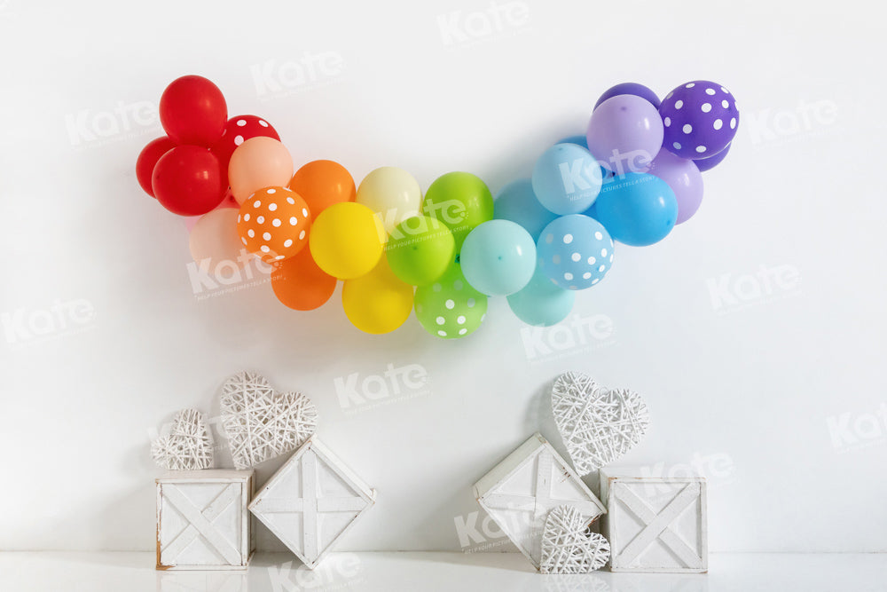 Kate Rainbow Backdrop Balloon Party Designed by Emetselch - Kate Backdrop AU