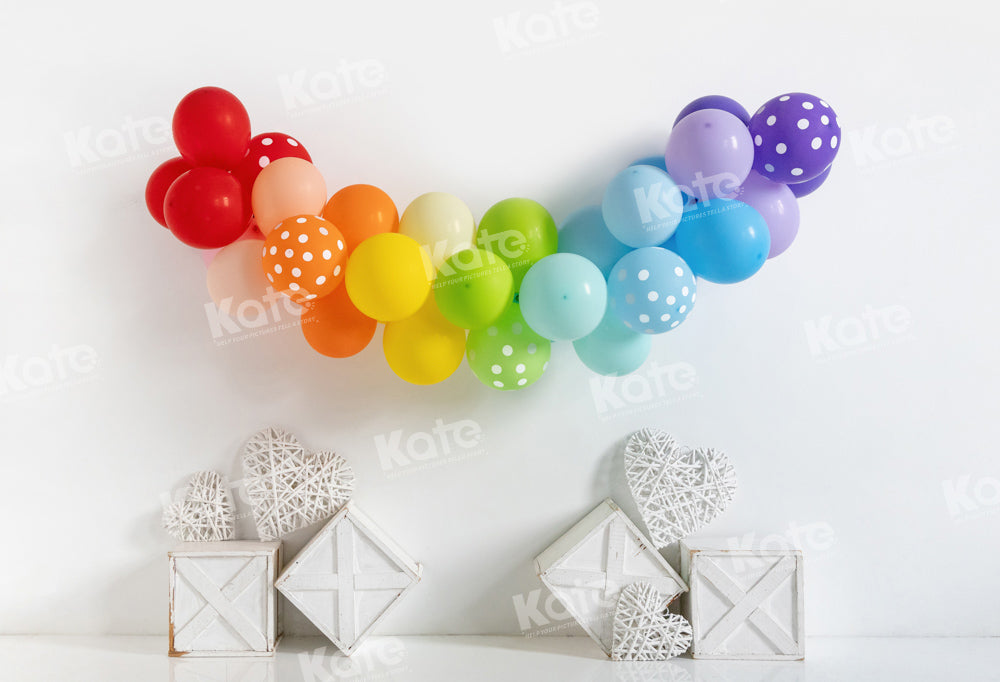 Kate Rainbow Backdrop Balloon Party Designed by Emetselch - Kate Backdrop AU