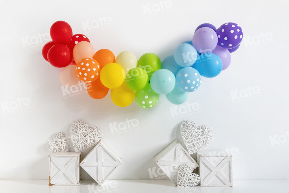Kate Rainbow Backdrop Balloon Party Designed by Emetselch - Kate Backdrop AU