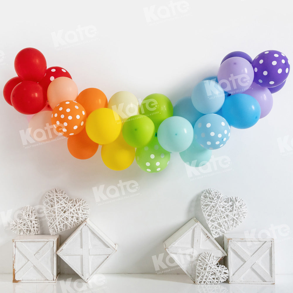 Kate Rainbow Backdrop Balloon Party Designed by Emetselch - Kate Backdrop AU