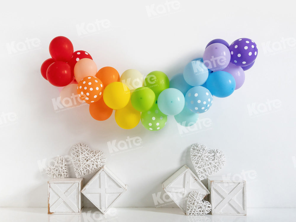 Kate Rainbow Backdrop Balloon Party Designed by Emetselch - Kate Backdrop AU
