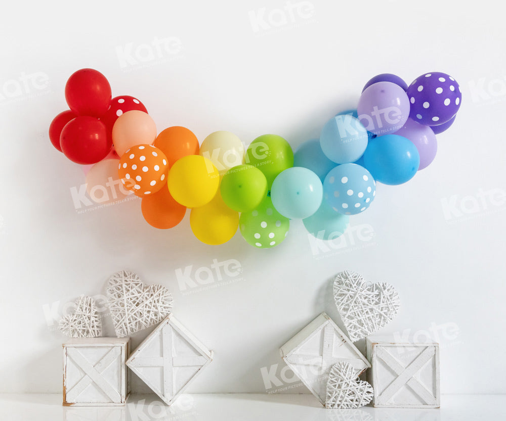 Kate Rainbow Backdrop Balloon Party Designed by Emetselch - Kate Backdrop AU