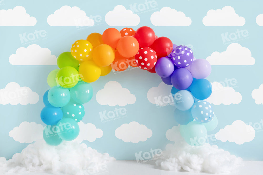 Kate Clouds Balloon Backdrop Cake Smash Balloon Designed by Emetselch - Kate Backdrop AU