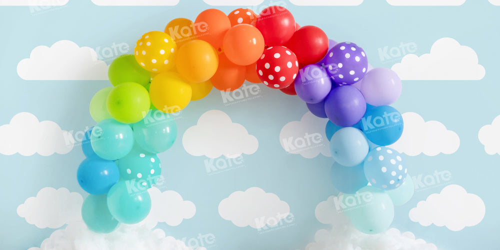 Kate Clouds Balloon Backdrop Cake Smash Balloon Designed by Emetselch - Kate Backdrop AU