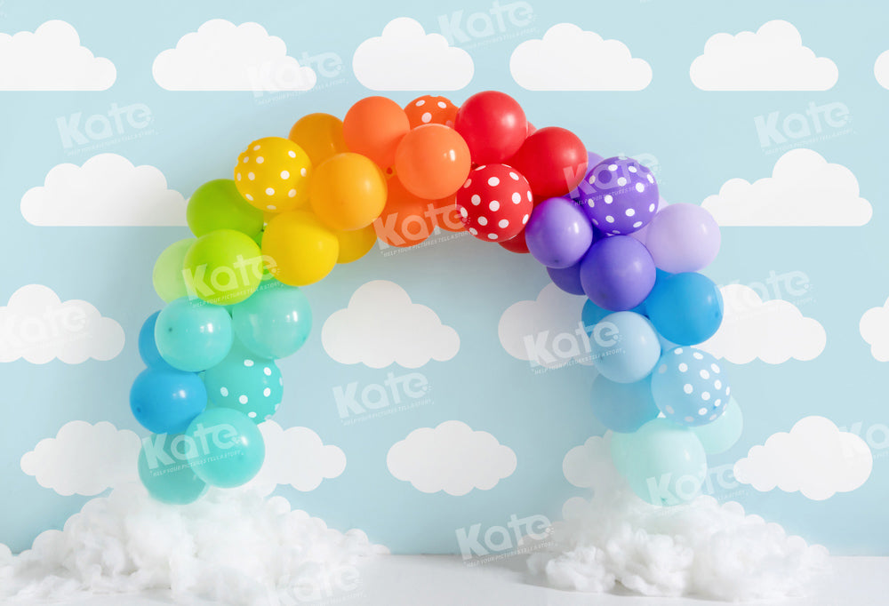 Kate Clouds Balloon Backdrop Cake Smash Balloon Designed by Emetselch - Kate Backdrop AU