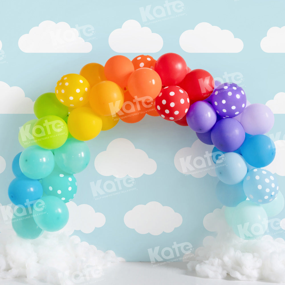 Kate Clouds Balloon Backdrop Cake Smash Balloon Designed by Emetselch - Kate Backdrop AU