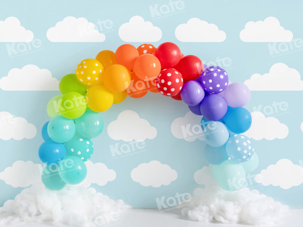 Kate Clouds Balloon Backdrop Cake Smash Balloon Designed by Emetselch - Kate Backdrop AU