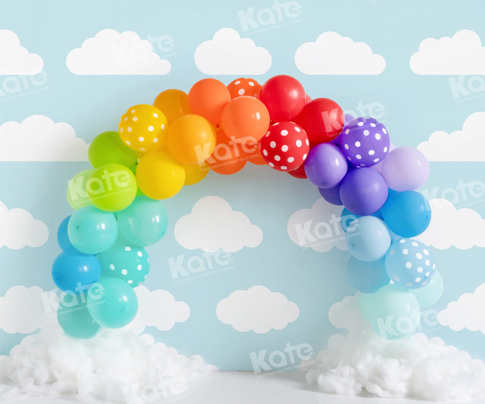 Kate Clouds Balloon Backdrop Cake Smash Balloon Designed by Emetselch - Kate Backdrop AU