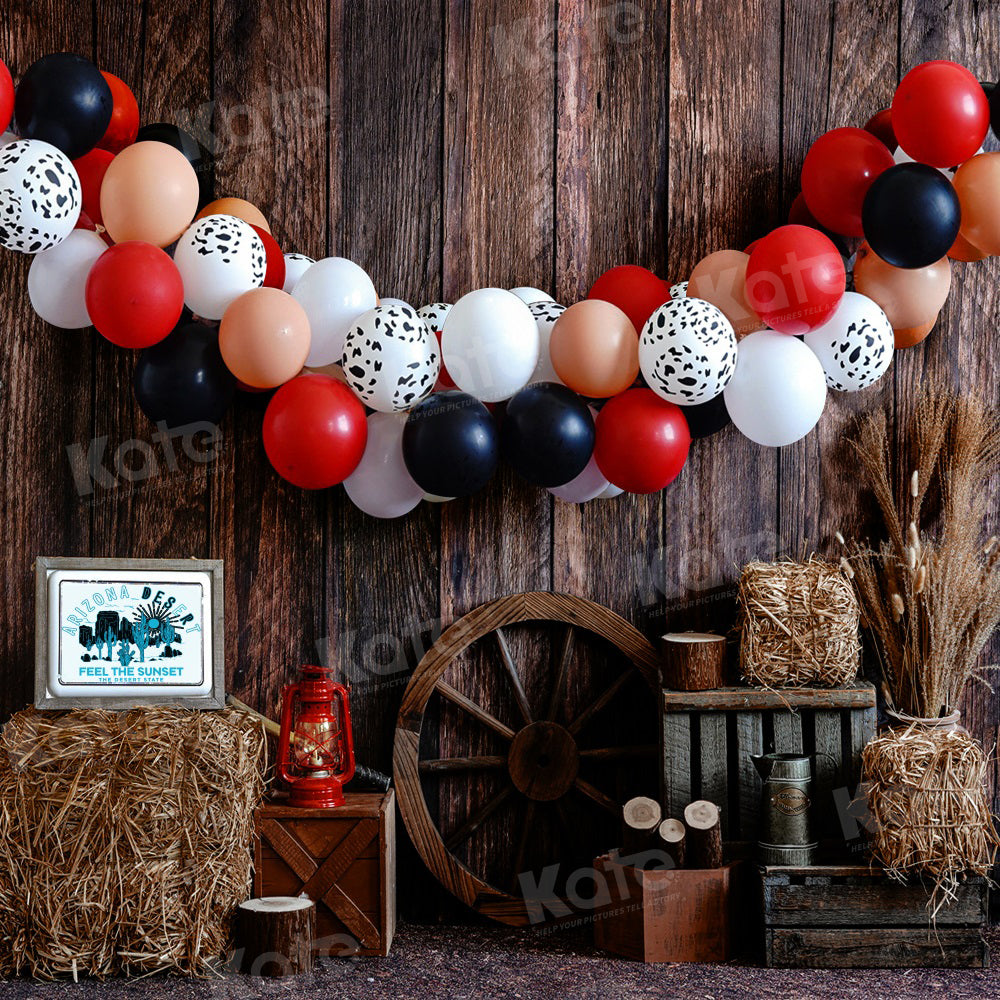 Kate Autumn Cowboy Barn Rodeo Backdrop for Photography - Kate Backdrop AU