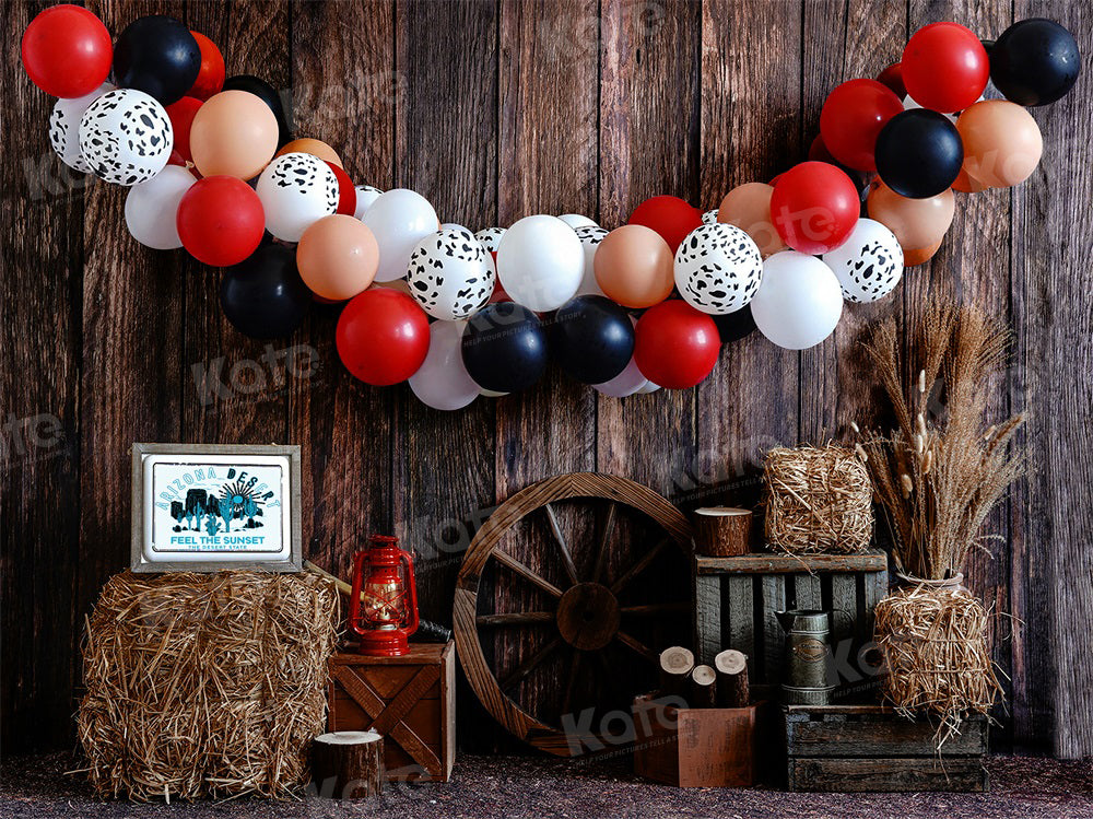 Kate Autumn Cowboy Barn Rodeo Backdrop for Photography - Kate Backdrop AU
