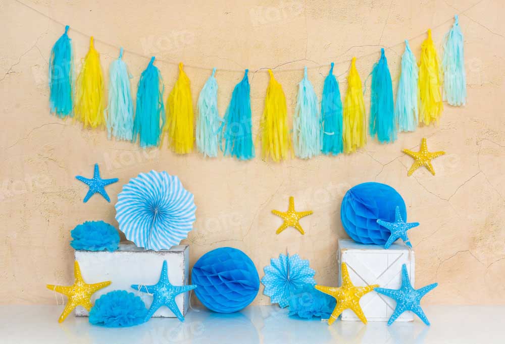 Kate Starfish Cake Smash Backdrop Child Designed by Emetselch - Kate Backdrop AU