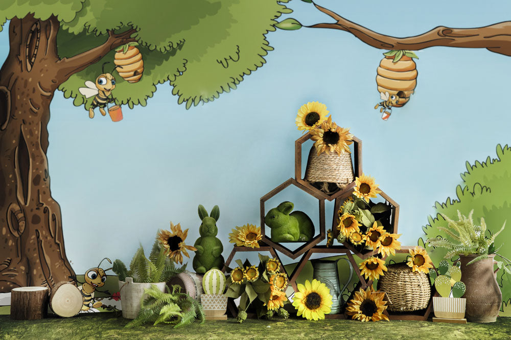 Kate Bee under Tree Backdrop Designed by Emetselch - Kate Backdrop AU