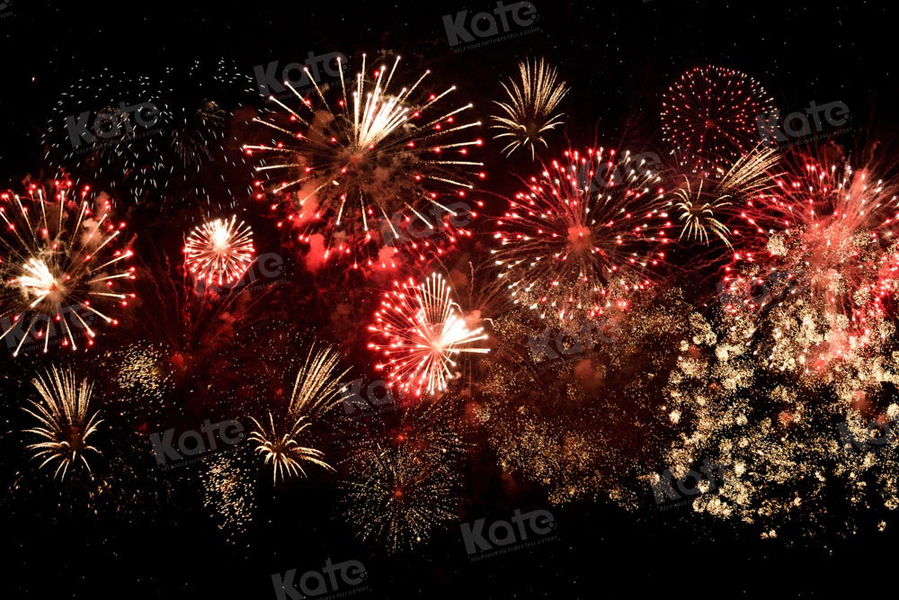 Kate New Year Fireworks Backdrop Celebrate Christmas Designed by Chain Photography - Kate Backdrop AU